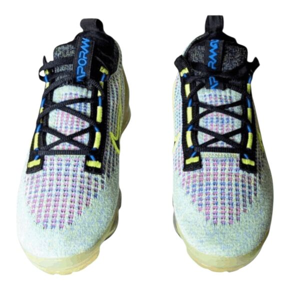 NIKE Air VaporMax 2022 Flyknit 'Volt Photo Blue' Running Shoes Size 5Y/W6.5 - Picture 4 of 14